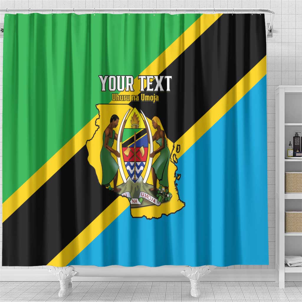 Personalised Afro Tanzania Shower Curtain Happy Union Day