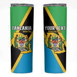 Personalised Afro Tanzania Skinny Tumbler Happy Union Day