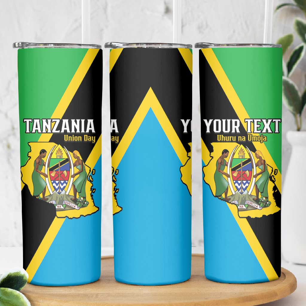 Personalised Afro Tanzania Skinny Tumbler Happy Union Day