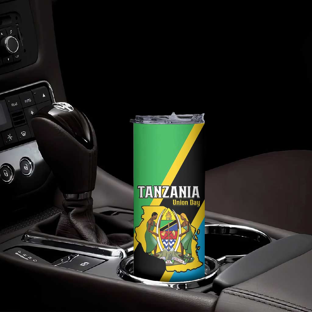 Personalised Afro Tanzania Skinny Tumbler Happy Union Day