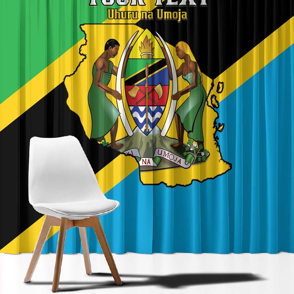 Personalised Afro Tanzania Window Curtain Happy Union Day