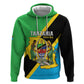 Personalised Afro Tanzania Zip Hoodie Happy Union Day
