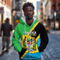 Personalised Afro Tanzania Zip Hoodie Happy Union Day