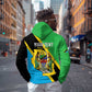 Personalised Afro Tanzania Zip Hoodie Happy Union Day