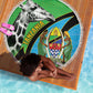 Afro Tanzania Giraffe Beach Blanket Coat Of Arms Curve Style