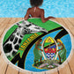 Afro Tanzania Giraffe Beach Blanket Coat Of Arms Curve Style