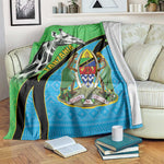 Afro Tanzania Giraffe Blanket Coat Of Arms Curve Style