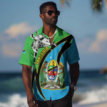 Afro Tanzania Giraffe Hawaiian Shirt Coat Of Arms Curve Style