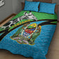 Afro Tanzania Giraffe Quilt Bed Set Coat Of Arms Curve Style