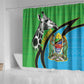 Afro Tanzania Giraffe Shower Curtain Coat Of Arms Curve Style