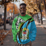 Afro Tanzania Giraffe Sweatshirt Coat Of Arms Curve Style