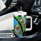 Afro Tanzania Giraffe Tumbler With Handle Coat Of Arms Curve Style