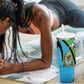 Afro Tanzania Giraffe Tumbler With Handle Coat Of Arms Curve Style