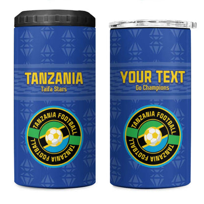 Custom Tanzania Football 4 in 1 Can Cooler Tumbler Taifa Stars Go Champions
