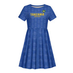 Custom Tanzania Football Kid Short Sleeve Dress Taifa Stars Go Champions