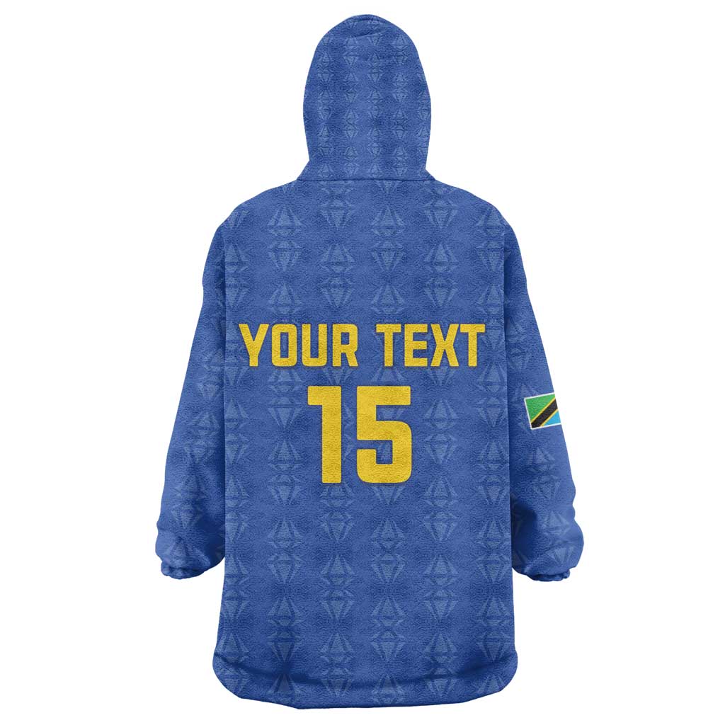 Custom Tanzania Football Kid Wearable Blanket Hoodie Taifa Stars Go Champions