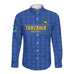 Custom Tanzania Football Long Sleeve Button Shirt Taifa Stars Go Champions