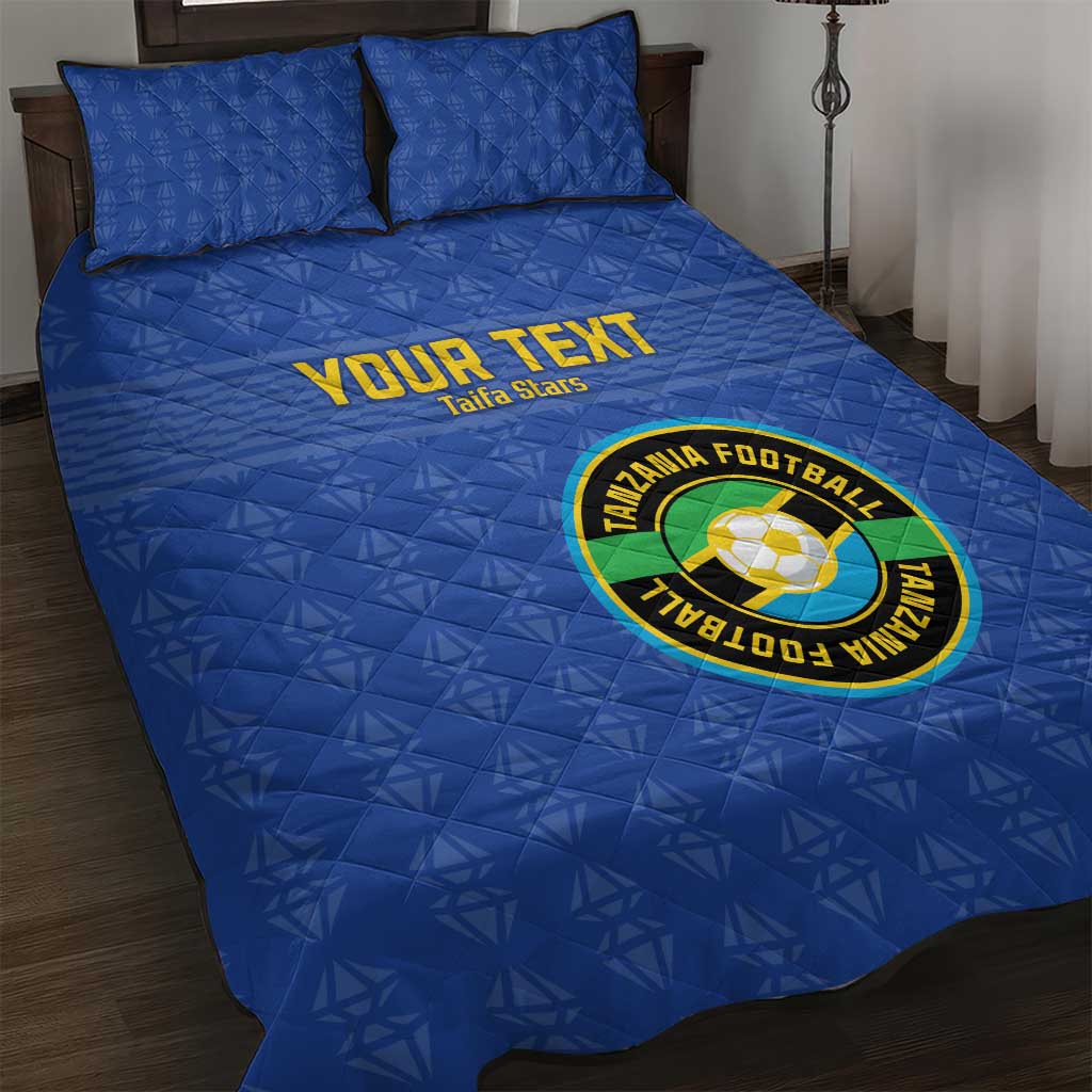 Custom Tanzania Football Quilt Bed Set Taifa Stars Go Champions