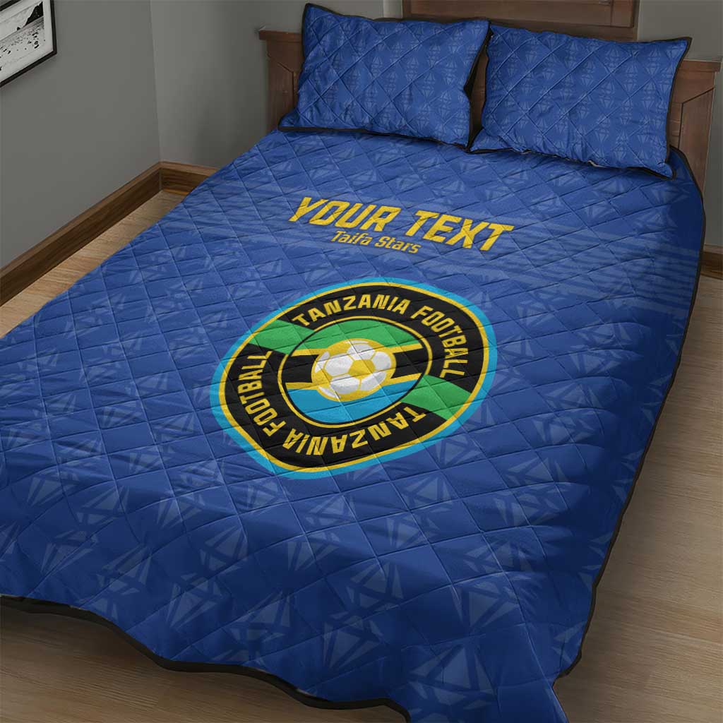 Custom Tanzania Football Quilt Bed Set Taifa Stars Go Champions