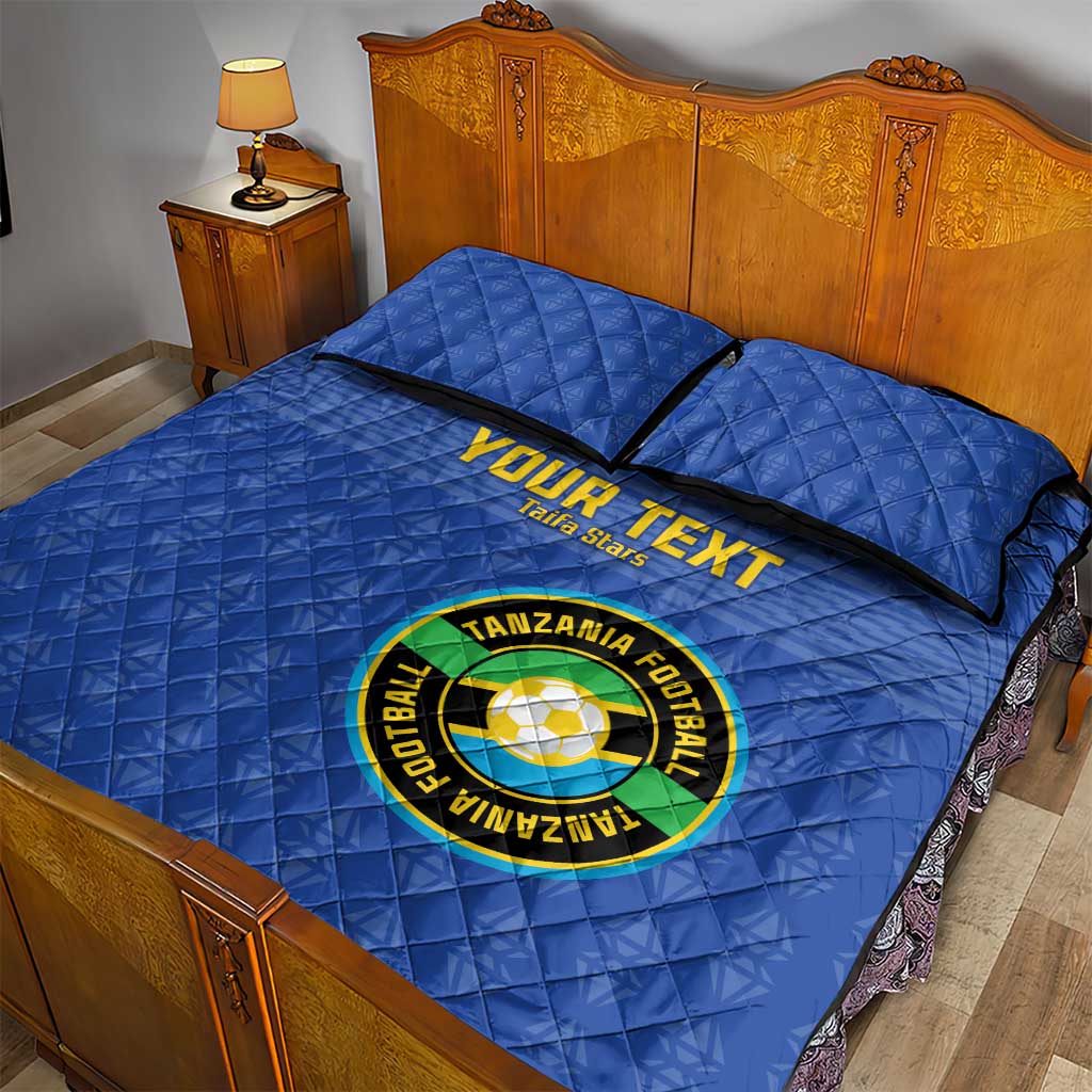 Custom Tanzania Football Quilt Bed Set Taifa Stars Go Champions