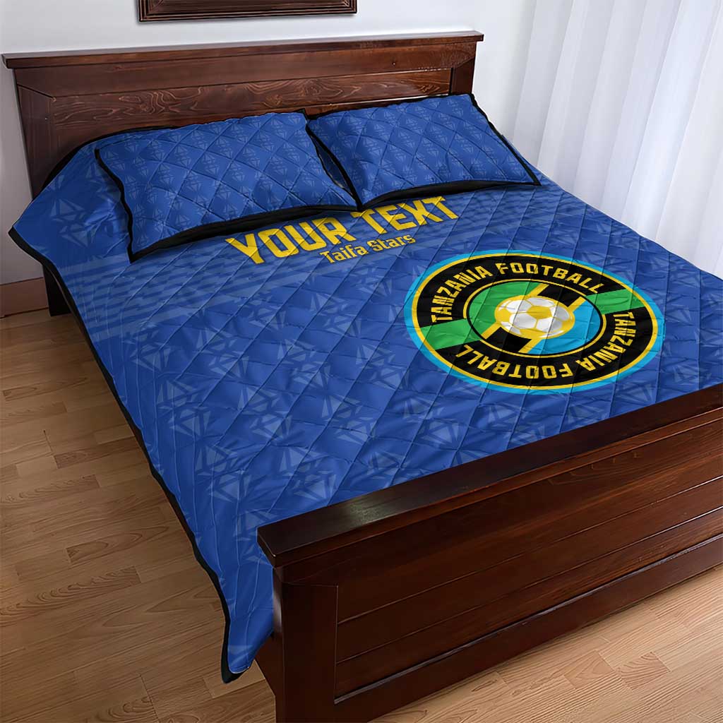 Custom Tanzania Football Quilt Bed Set Taifa Stars Go Champions