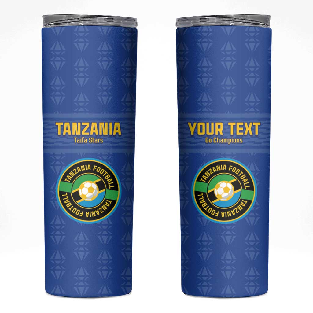 Custom Tanzania Football Skinny Tumbler Taifa Stars Go Champions