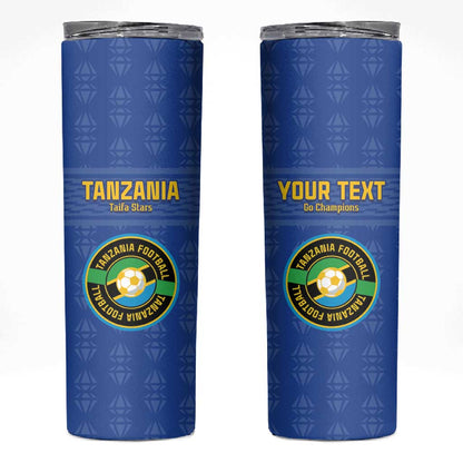 Custom Tanzania Football Skinny Tumbler Taifa Stars Go Champions