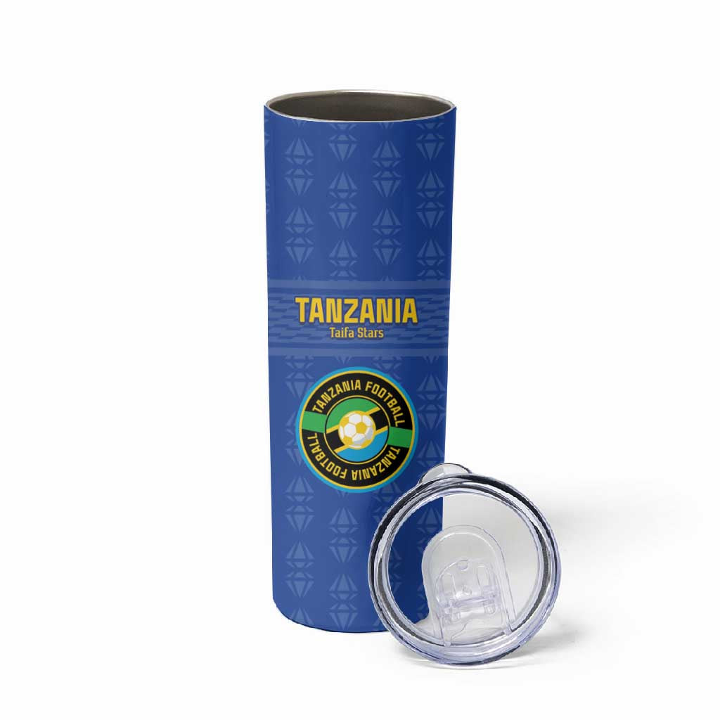 Custom Tanzania Football Skinny Tumbler Taifa Stars Go Champions