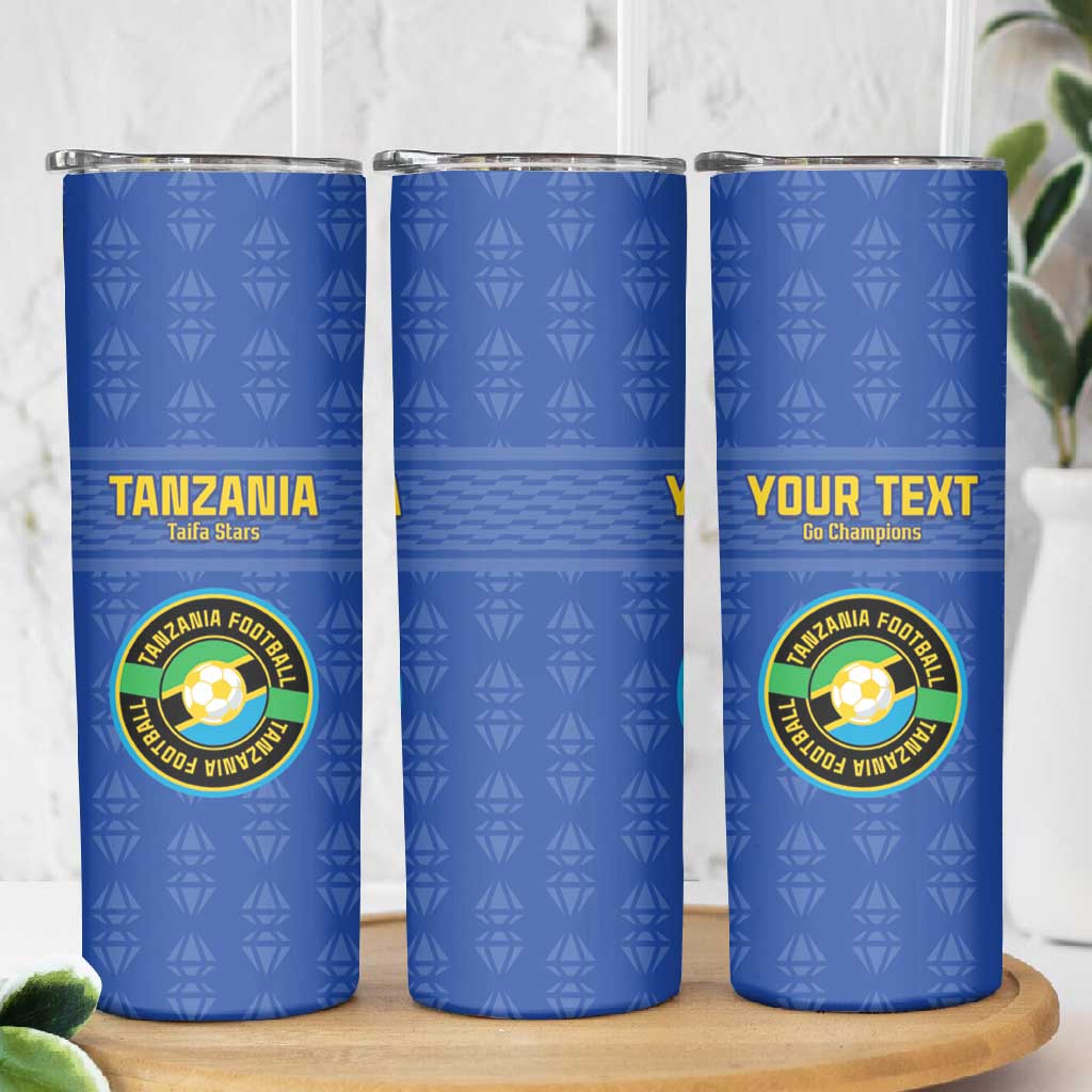 Custom Tanzania Football Skinny Tumbler Taifa Stars Go Champions