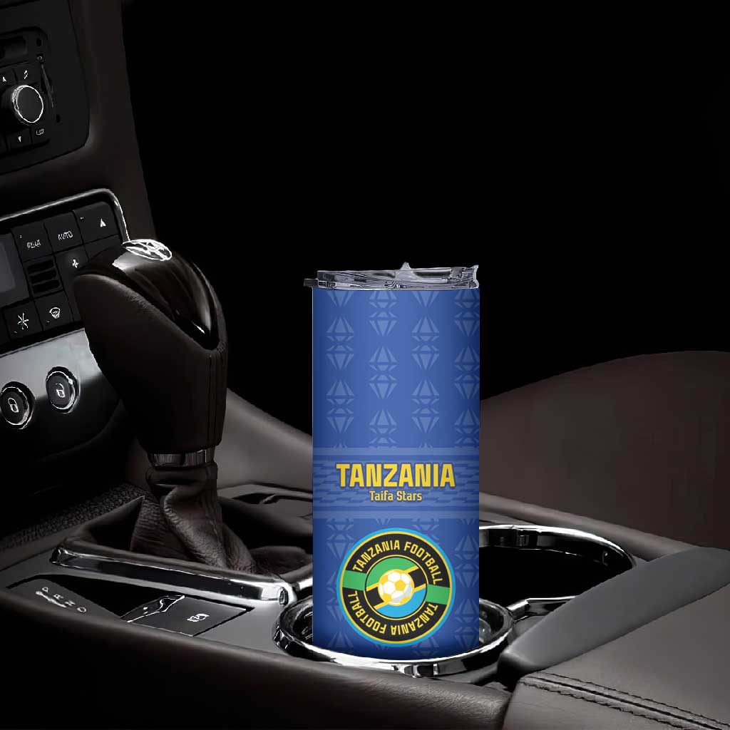Custom Tanzania Football Skinny Tumbler Taifa Stars Go Champions