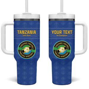 Custom Tanzania Football Tumbler With Handle Taifa Stars Go Champions