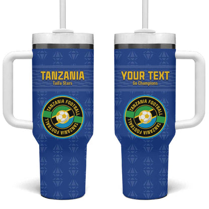 Custom Tanzania Football Tumbler With Handle Taifa Stars Go Champions