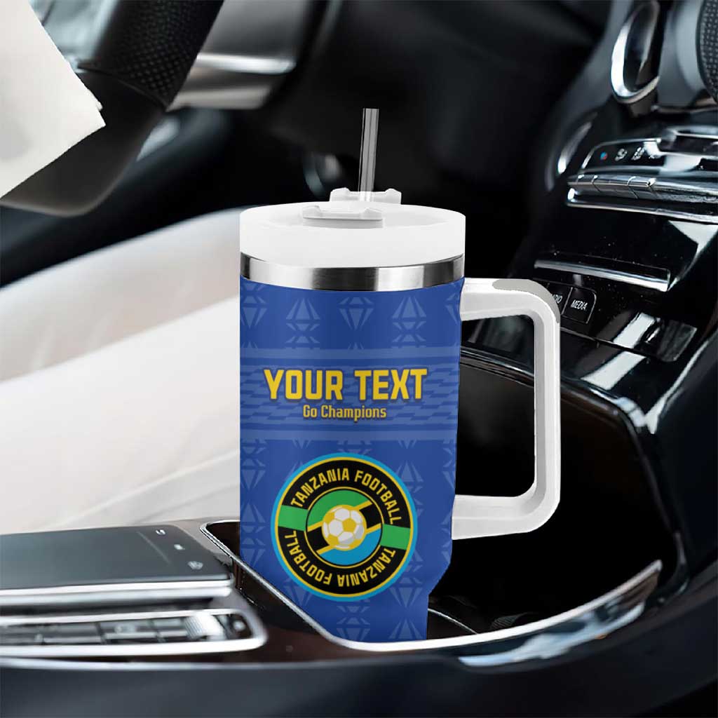 Custom Tanzania Football Tumbler With Handle Taifa Stars Go Champions