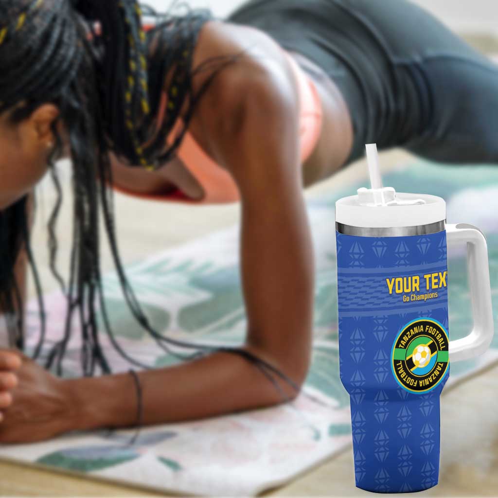 Custom Tanzania Football Tumbler With Handle Taifa Stars Go Champions