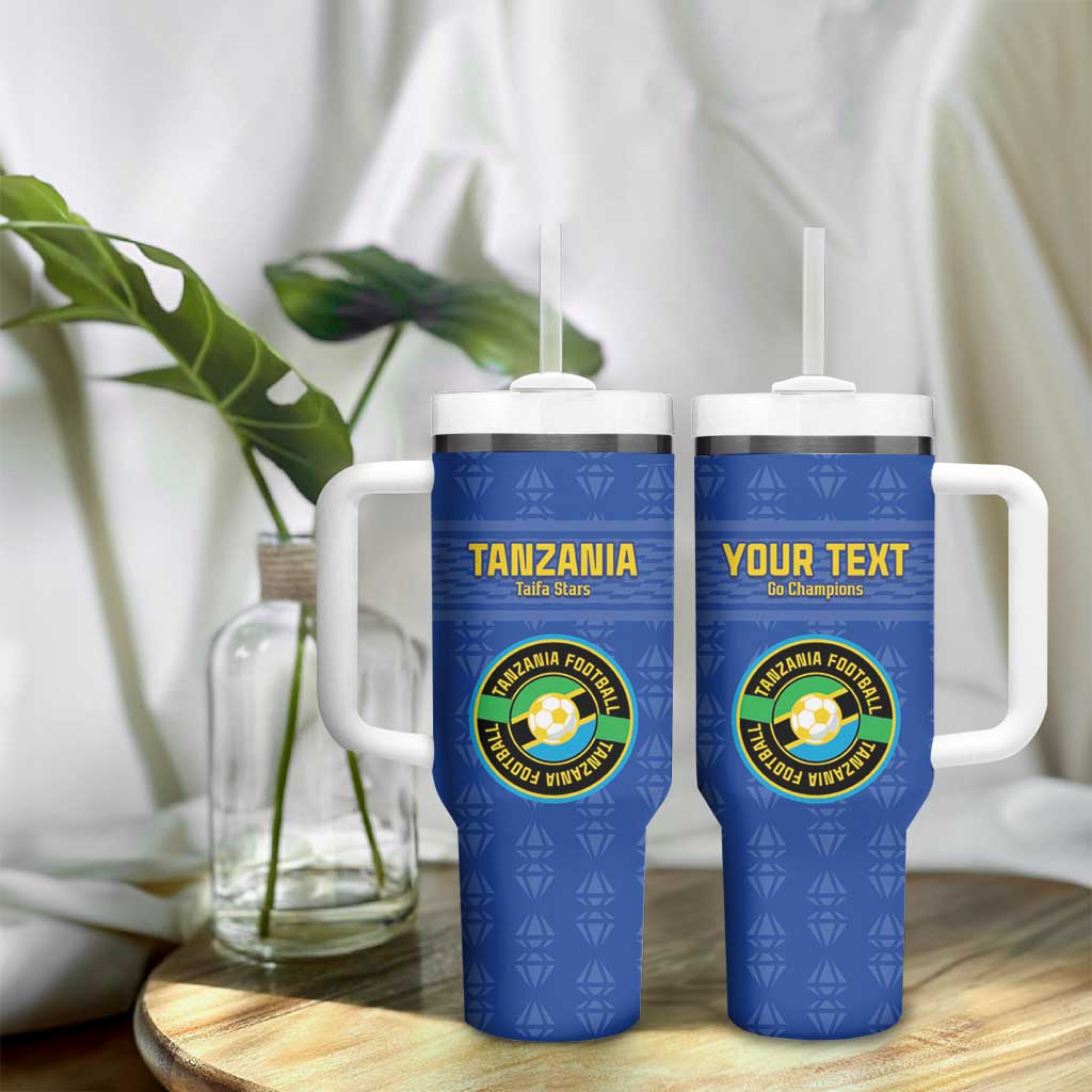 Custom Tanzania Football Tumbler With Handle Taifa Stars Go Champions
