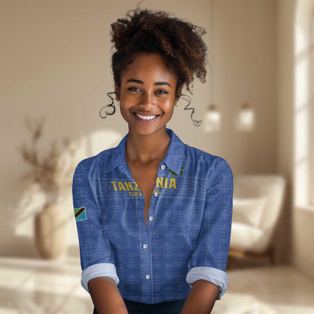 Custom Tanzania Football Women Casual Shirt Taifa Stars Go Champions
