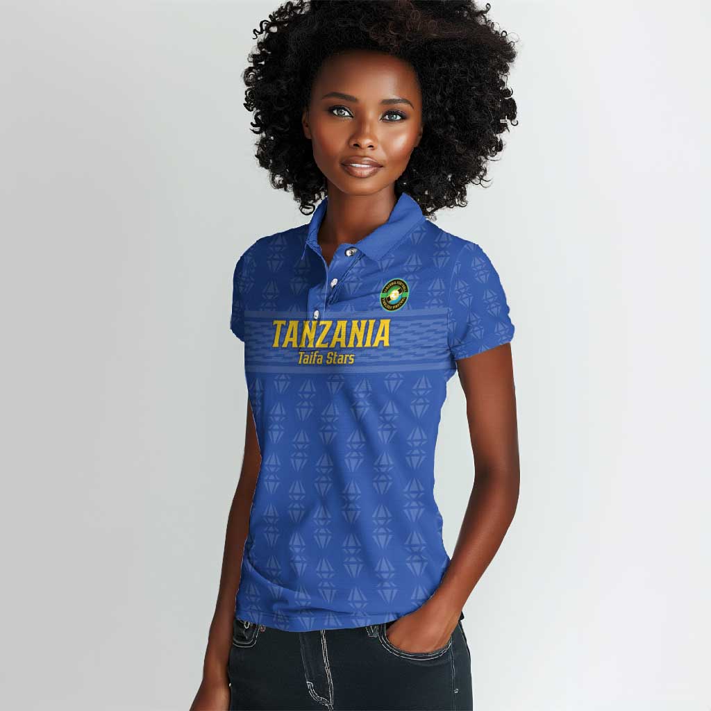 Custom Tanzania Football Women Polo Shirt Taifa Stars Go Champions