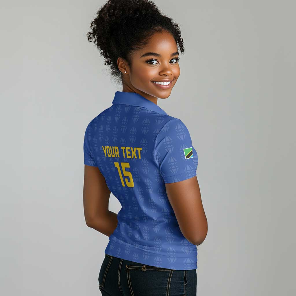 Custom Tanzania Football Women Polo Shirt Taifa Stars Go Champions