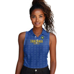 Custom Tanzania Football Women Sleeveless Polo Shirt Taifa Stars Go Champions
