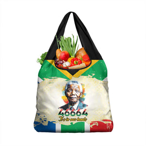 Nelson Mandela International Day 46664 Grocery Bag Its In Our Hands - Batik Pattern - African Pride