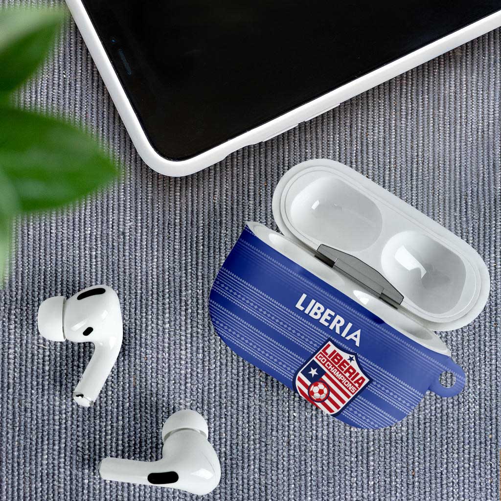 Liberia Football AirPods Case Women Blue Jersey