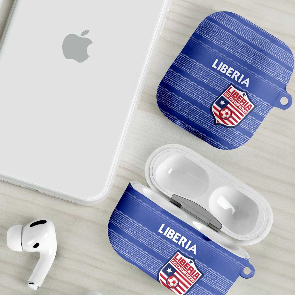 Liberia Football AirPods Case Women Blue Jersey