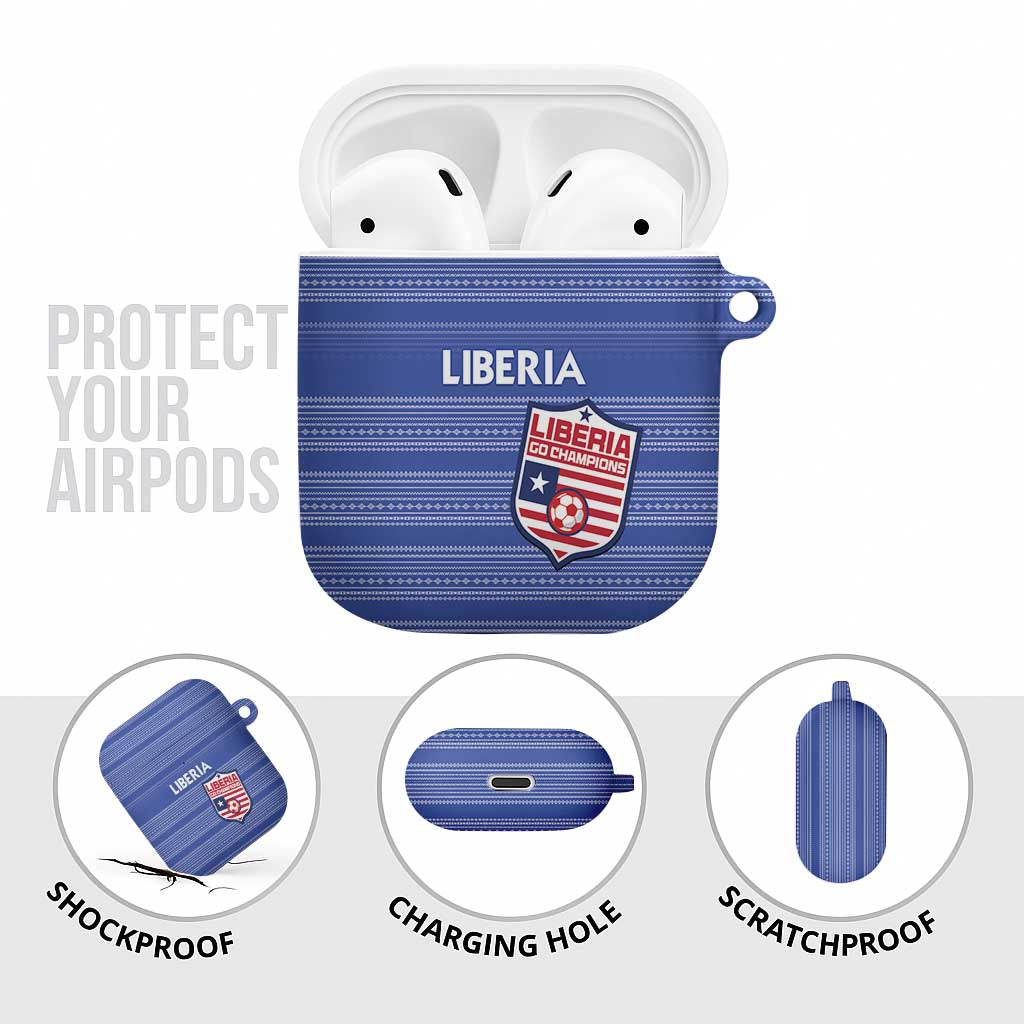 Liberia Football AirPods Case Women Blue Jersey