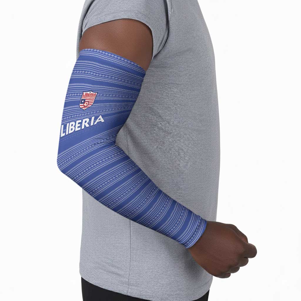 Custom Liberia Football Arm Sleeves Women Blue Jersey