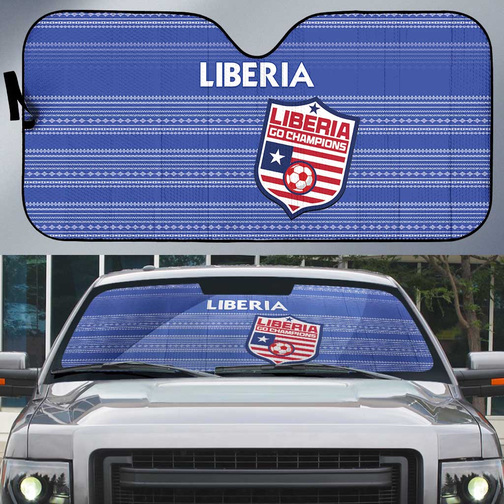 Liberia Football Auto Sun Shade Women Blue Jersey