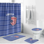 Liberia Football Bathroom Set Women Blue Jersey