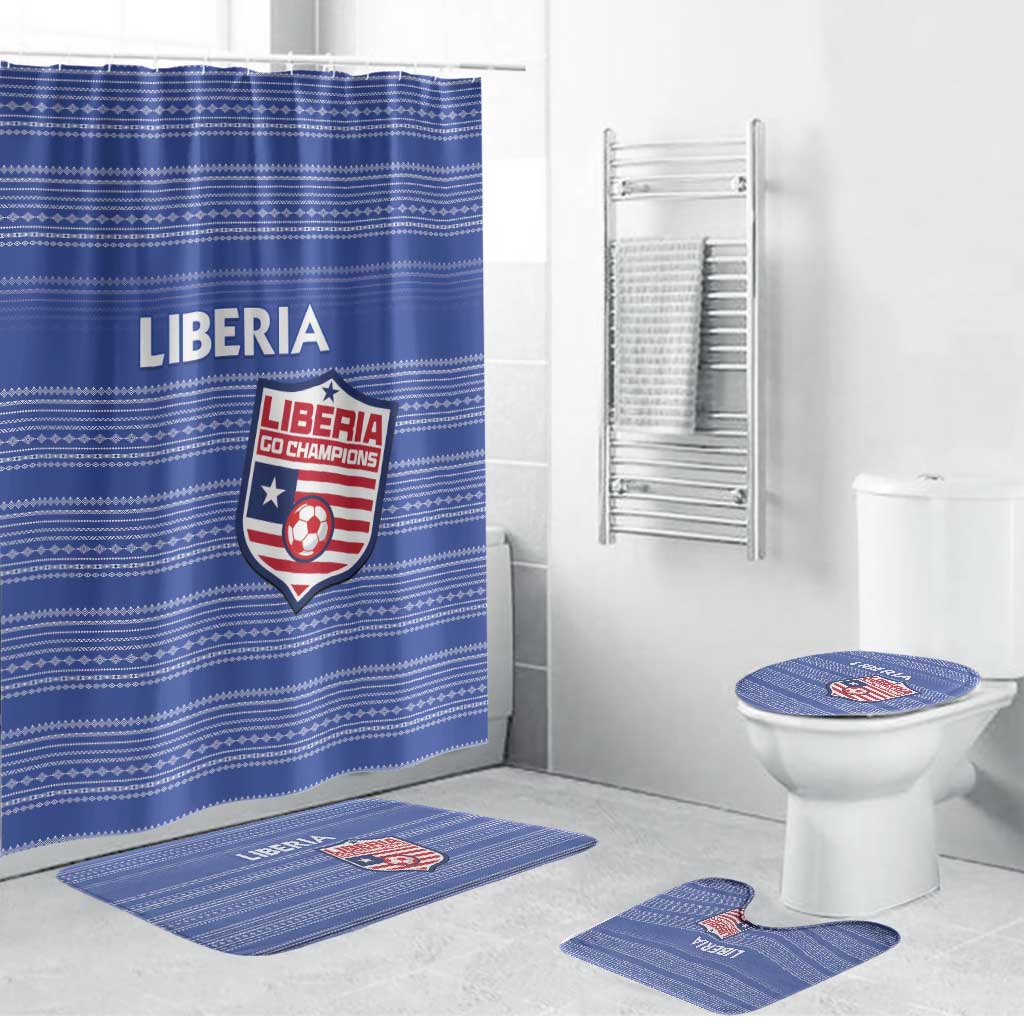 Liberia Football Bathroom Set Women Blue Jersey