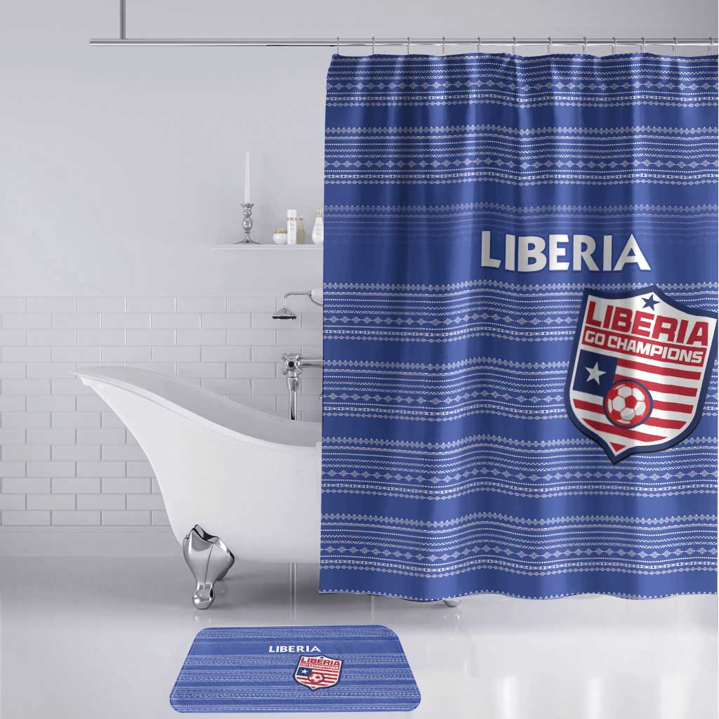 Liberia Football Bathroom Set Women Blue Jersey