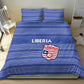 Liberia Football Bedding Set African Tribal Pattern - Blue Jersey - African Pride