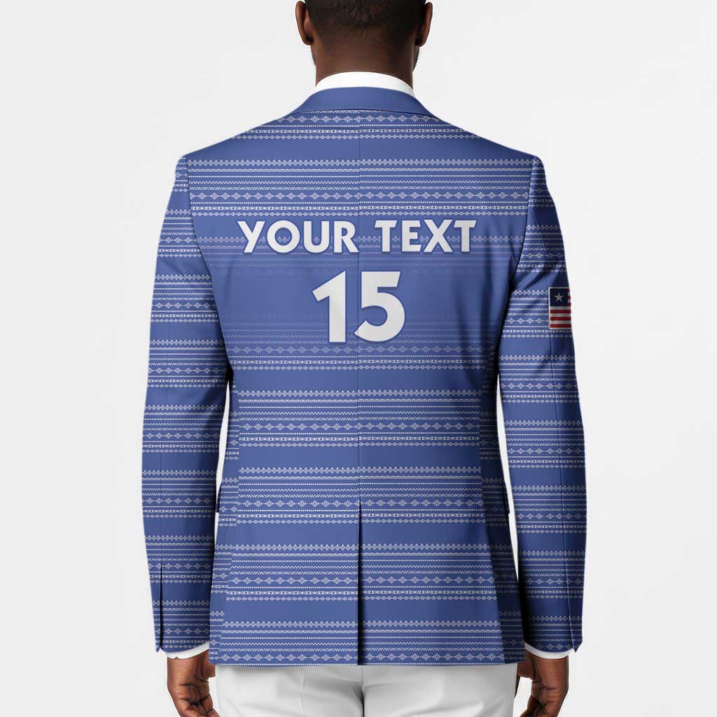 Custom Liberia Football Blazer Women Blue Jersey
